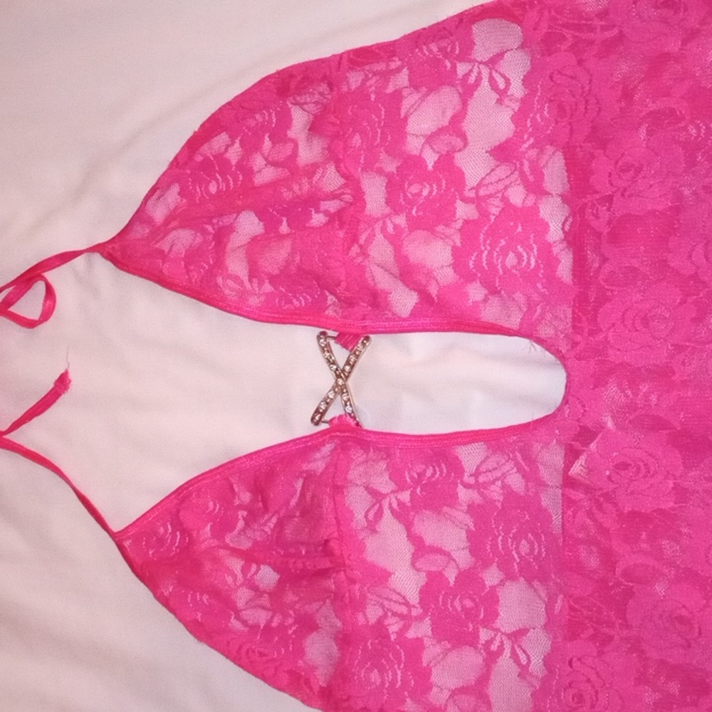 Pink See through Tank - Picture 2 of 2
